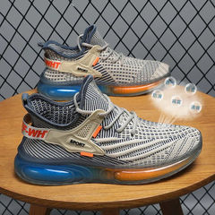 男士運動跑鞋2024新款男鞋外貿果凍底透氣休閒鞋時尚網紅休閒鞋