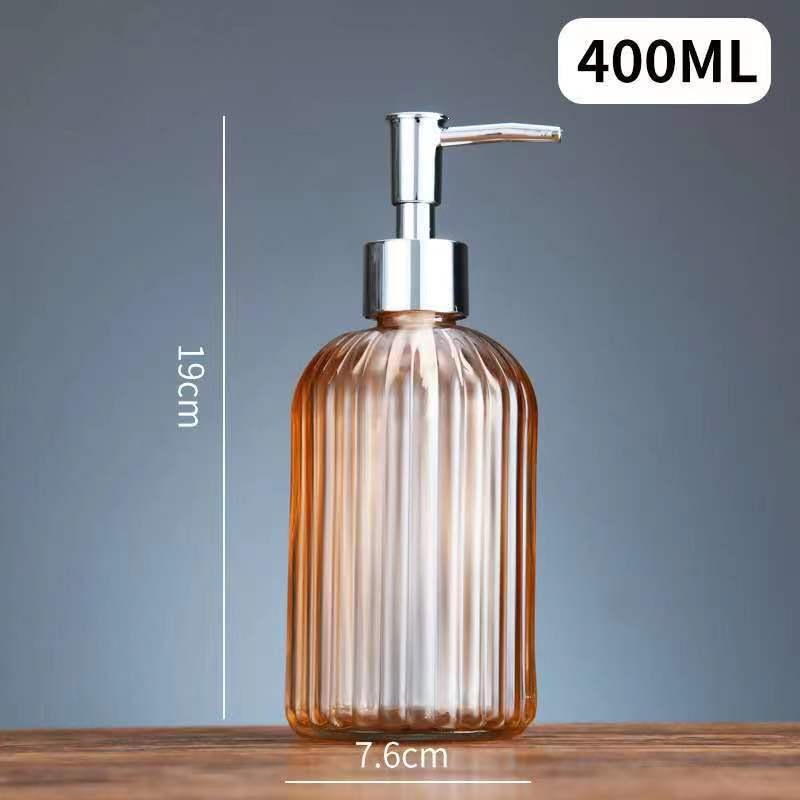 Dispensador de Jabón Líquido de Vidrio con Bomba de Presión y Antideslizante para Baño y Hotel image 4