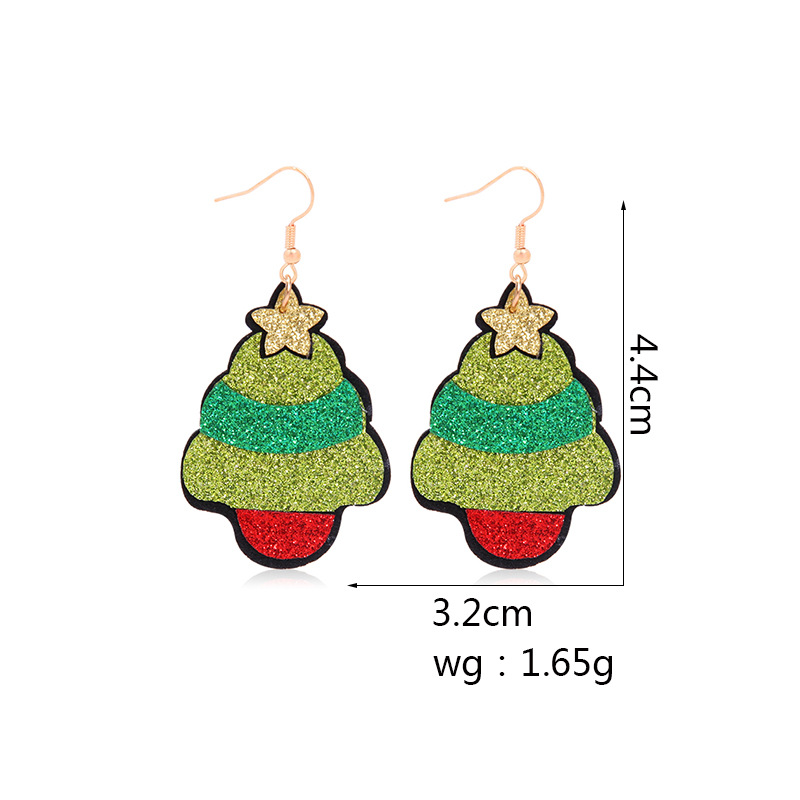 Fashion Christmas Tree Cloth Women's Earrings 1 Pair display picture 2