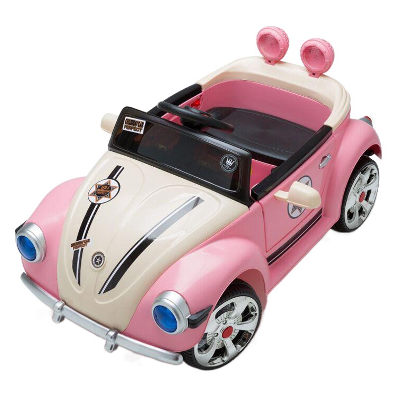 Nuevo coche eléctrico para niños Lindo coche de princesa de cuatro ruedas de control remoto coche eléctrico portátil cochecito de juguete para niños