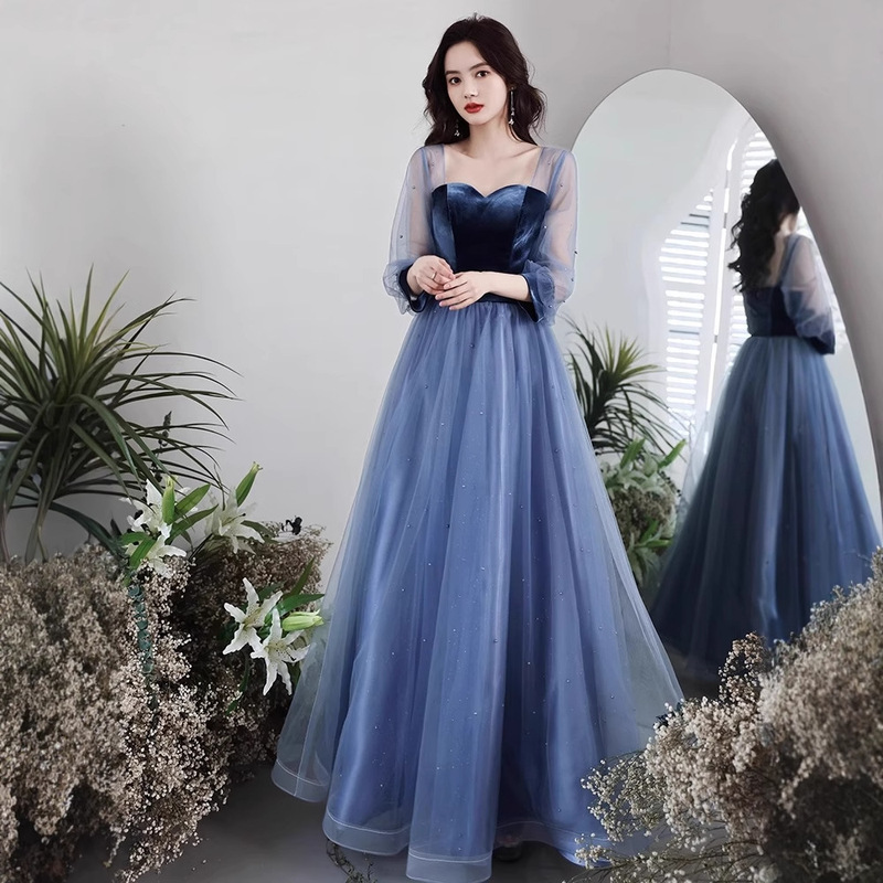 2026 New Style Graduation Prom Evening Host Dress for Women, Fairy-Like Elegant Mesh Long High-End Evening Dress Plus Size