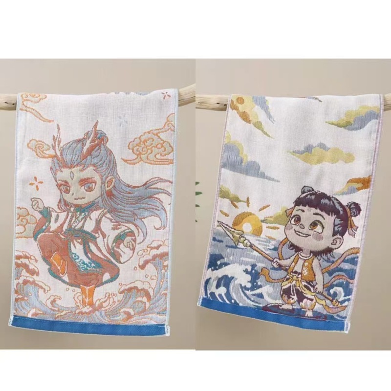 卡通提花童巾 批发儿童毛巾家用柔软可爱纱布洗脸巾宝宝面巾代发|undefined