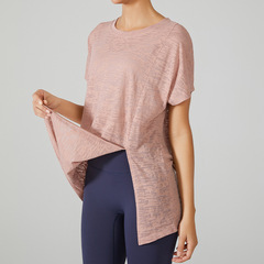 2024 loose blouse sports tops lightweight yoga clothes quick-drying running slimming short-sleeved T-shirt fitness clothes for women