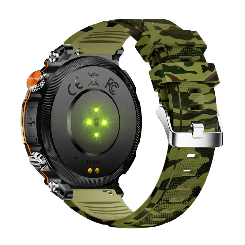Outdoor Sports Smartwatch 1.71 Inch Touch LED Flashlight Compass Banknote Detector Bluetooth_voghion.com