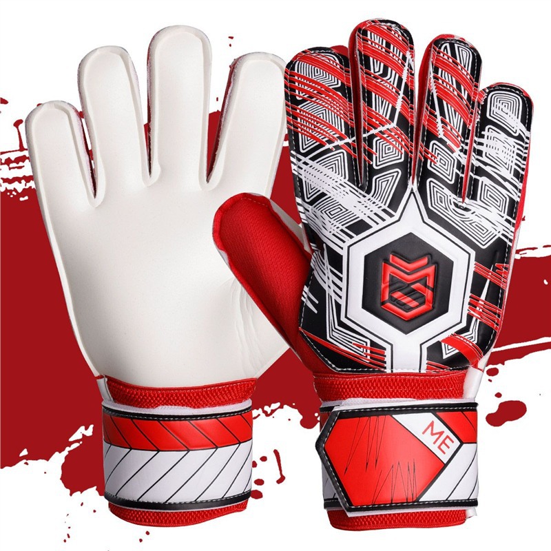 Guantes de portero, guantes de fútbol, guantes para adultos, niños, equipos de protección de dedos para estudiantes de primaria, entrenamiento antideslizante para hombres y mujeres