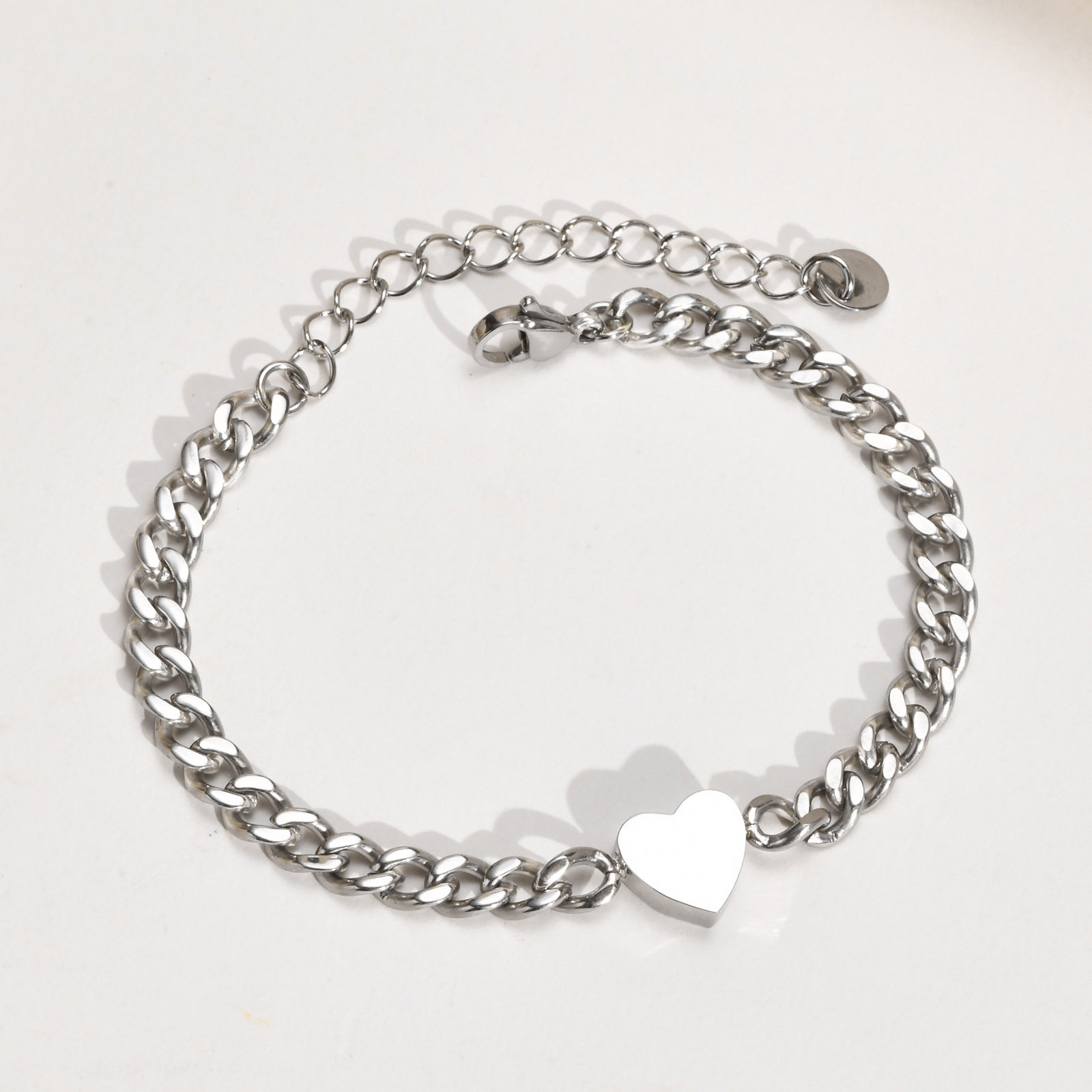PVD Coated Gold Plating Process Wholesale Jewelry Simple Style Heart Shape 201 Stainless Steel Plating Stainless Steel Rings