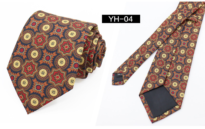 Muška vintage kravata. Moderna poslovna svečana kravata s keper printom s cvjetnim uzorkom_voghion.com