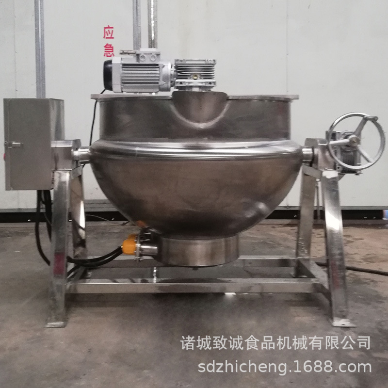 供应各种规格搅拌夹层锅 电加热搅拌夹层锅 可倾出料糕点加工炒锅