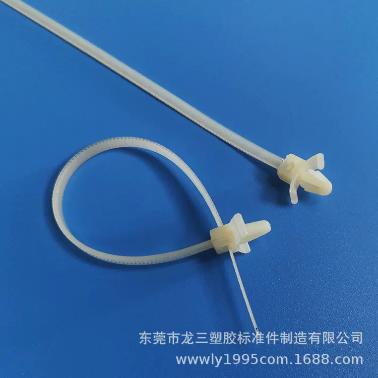 龙三塑胶厂供应插销式飞机头汽车尼龙扎带 基板线束尼龙固定自锁