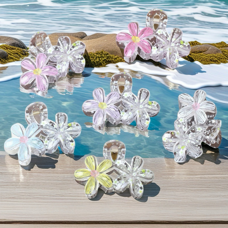 Casual, Holiday, Daily Occasion Elegant Lady Women's Flower Plastic Hair Claws