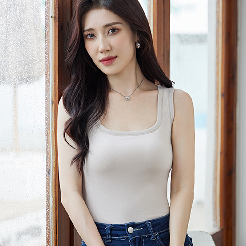 ネットで話題のタイトフィットノースリーブ保温シームレス8812秋冬新作レディースベスト