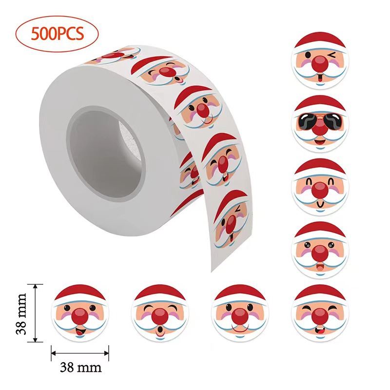 120g Weight Christmas Santa Claus PVC Party Gift Stickers