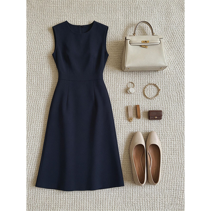 French-Style Elegant Sleeveless Dress for Women, Summer Elegant and Stylish, Waist-Cinching, Slimming, Mid-Length Dress for Work 26067 French-Style Elegant Sleeveless Dress for Women, Summer Elegant and Stylish, Waist-Cinching, Slimming, Mid-Length Dress for Work 26067