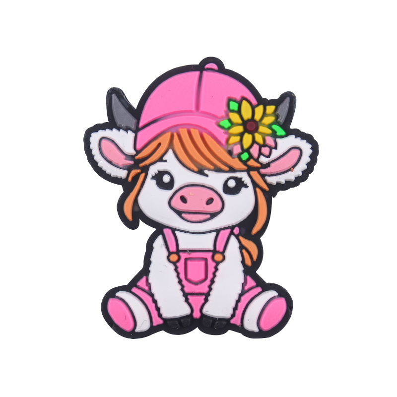 Nuevos artículos para madres y bebés animales de dibujos animados bueyes cuentas de silicona creativas DIY tetas cadena de pulseras juguetes accesorios de goma de techo