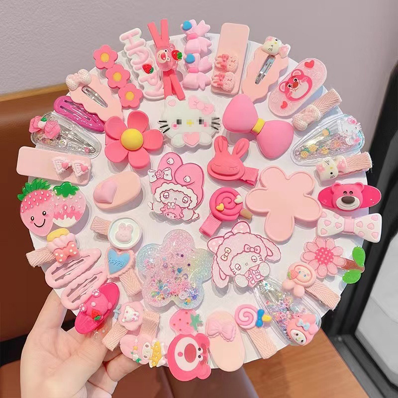 儿童花朵发夹小女孩发卡刘海碎发夹可爱女童头饰宝宝卡通抓夹发饰