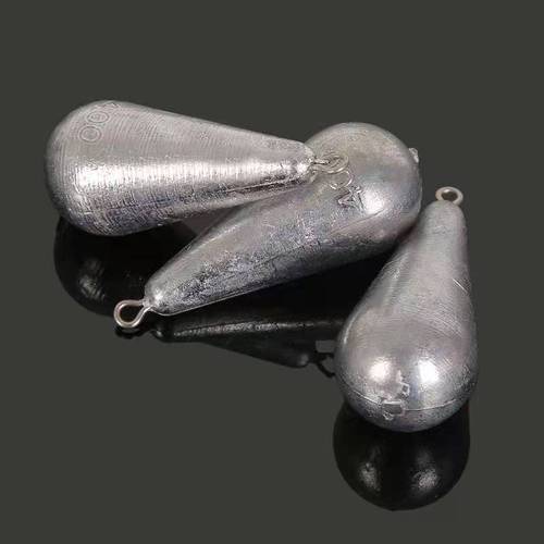 Cross-border wholesale water drop lead pendant fishing gear accessories lead skin fishing enough gram lead pendant anti-hanging bottom water drop hanging ring lead pendant