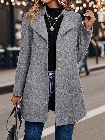 2026 Autumn/Winter Fashionable Double-Buttoned Woolen Coat For Women's Large Sizes_voghion.com