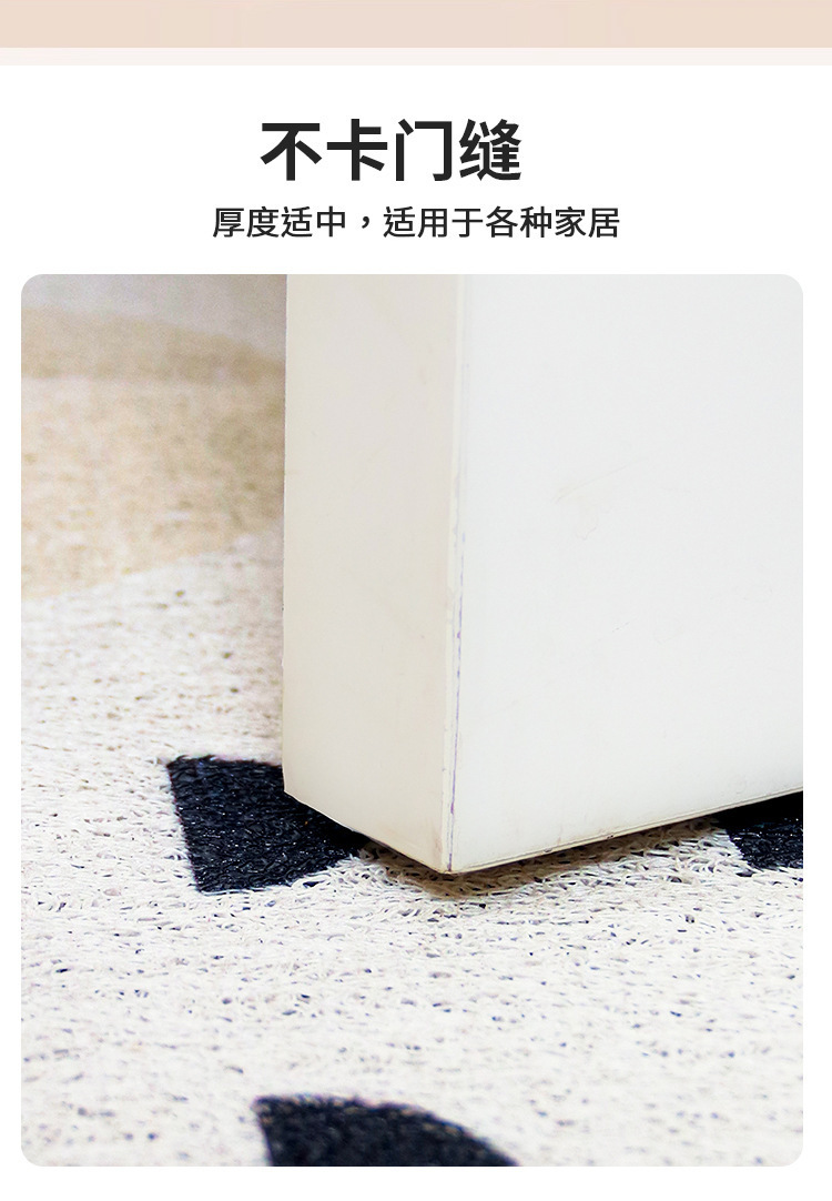 Cute cartoon entrance door mat for home use, non-slip, dirt-resistant, wear-resistant, can be cut to size, PVC carpet