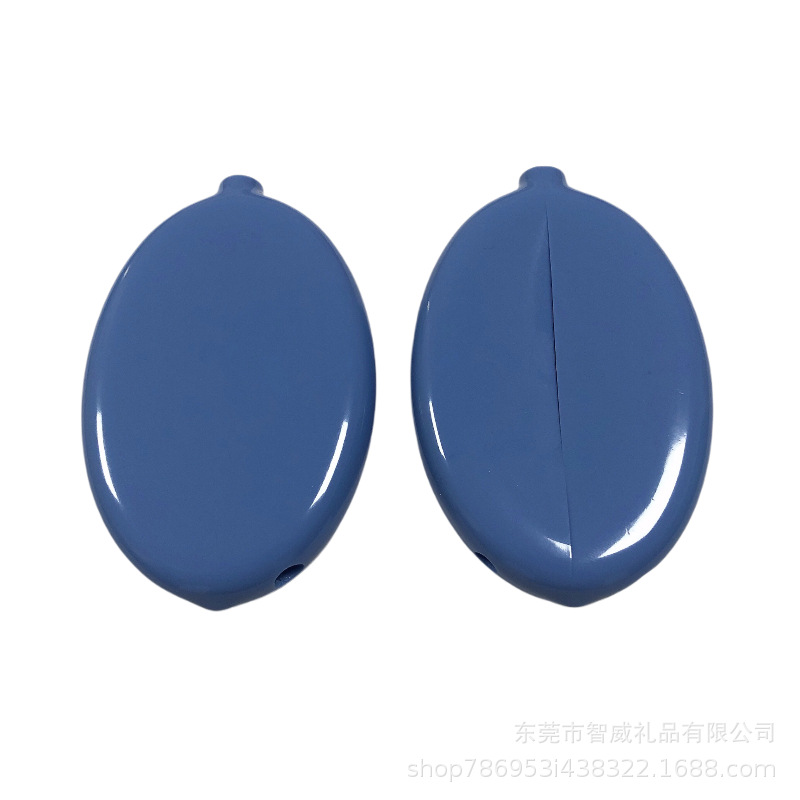 PVC soft rubber coin purse mini coin purse oval plastic impregnated portable coin bag can be designed and printed LOGO