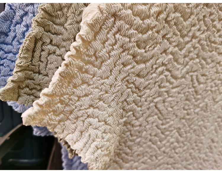 Áo thun nữ cổ tròn tay ngắn họa tiết dứa jacquard xếp ly mùa hè — Màu xanh lam nhạt, Màu xanh lục nhạt, Màu đen, Màu trắng be chi tiết 24