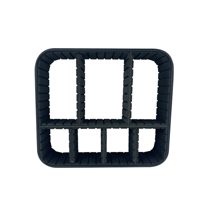 Cosmetic bag fixed inner frame honeycomb frame with partition storage lining integrated PVC/EVA honeycomb panel removable