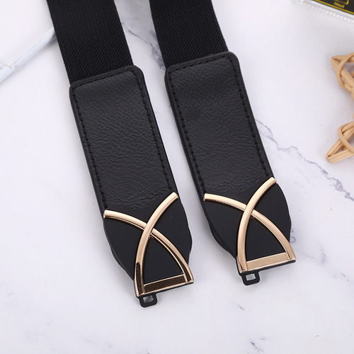 Factory Special Sale New Fashion Women Stretch Wide Waist Closed Collar Down Jackets Sweaters Dresses Elastic Decorative Belts