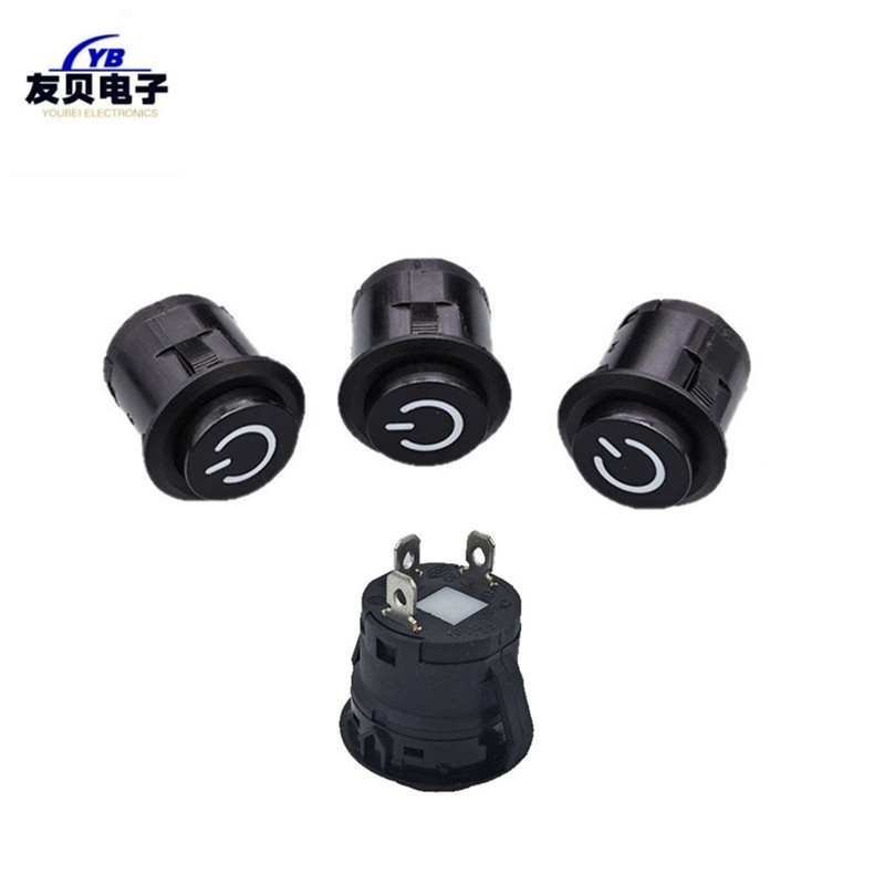 16A大电流22mm卡扣式自锁圆形按钮开关按键带电源符号灯24/220V