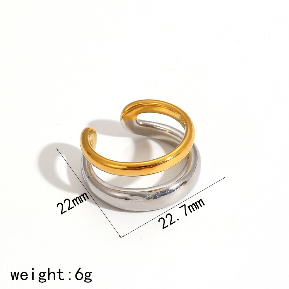 Vacation, Simple Style Style Vacation Simple Style Color Block Plating 304 Stainless Steel Ear Cuffs Earrings