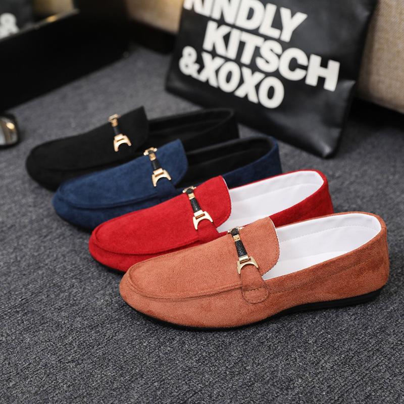 Zapatos de primavera y verano zapatos casuales para hombres zapatos de tela para hombres zapatos de frijol para hombres perezosos zapatos fundas y pies para pedalear zapatos de moda 46 de gran tamaño de comercio exterior