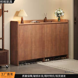 鞋柜家用门口入户室内鞋架玄关柜一体大容量门外走廊用靠墙收纳柜