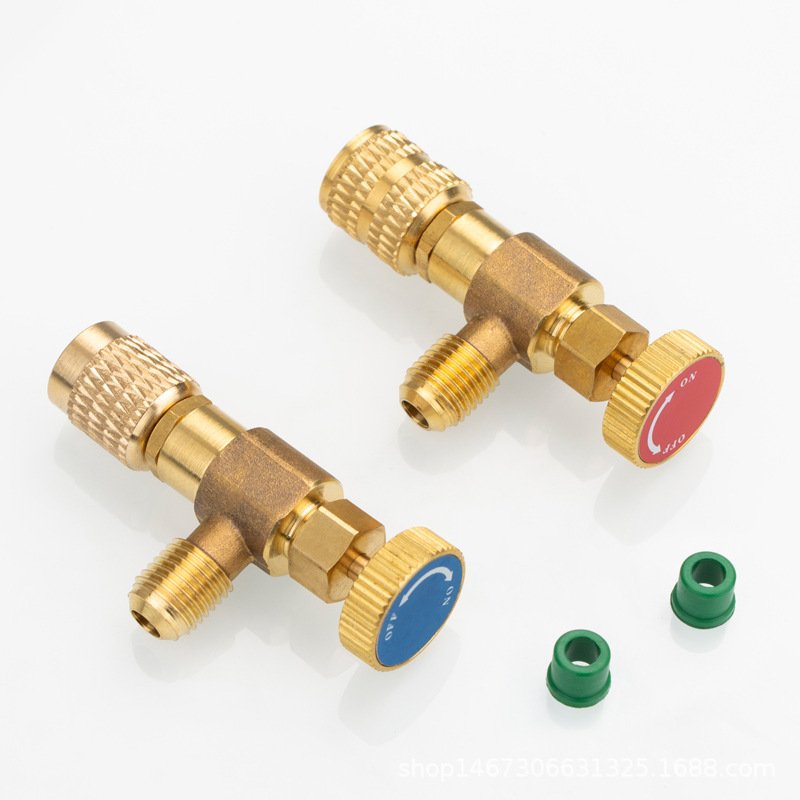 Venta al por mayor aire acondicionado R22 fluoración válvula de seguridad R410 Refrigerante sin fugas llenado aire acondicionado fluoración anticongelante mano válvula de seguridad