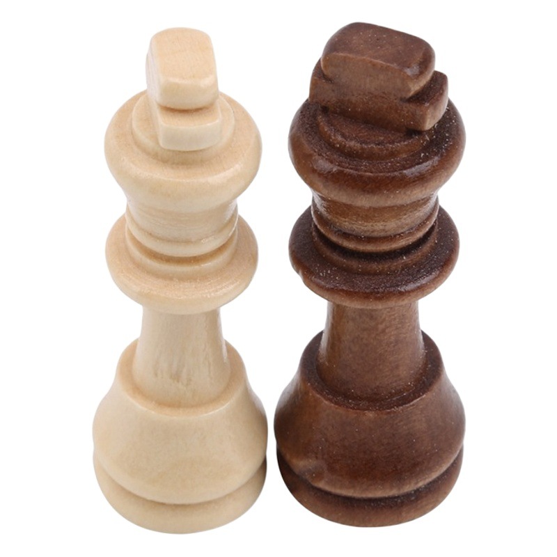 Cross border hot sale wooden chess board accessories 2.2 inch accessories without chessboard wooden chess pieces wholesale