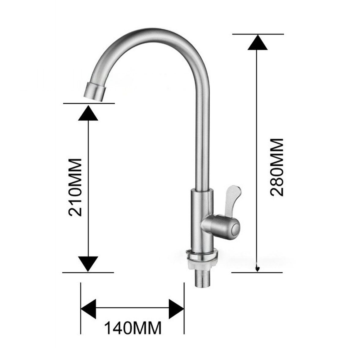 Acero inoxidable único grifo de agua fría de cocina caliente y frío hogar todo cobre válvula de mezcla de agua interruptor de doble propósito lavabo de verduras grifo de agua