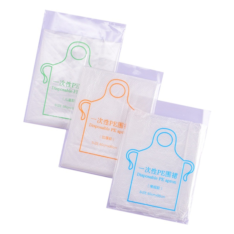 使い捨てエプロンプラスチックpe厚い飲食業務用鍋焼き子供防水防油独立包装卸売り