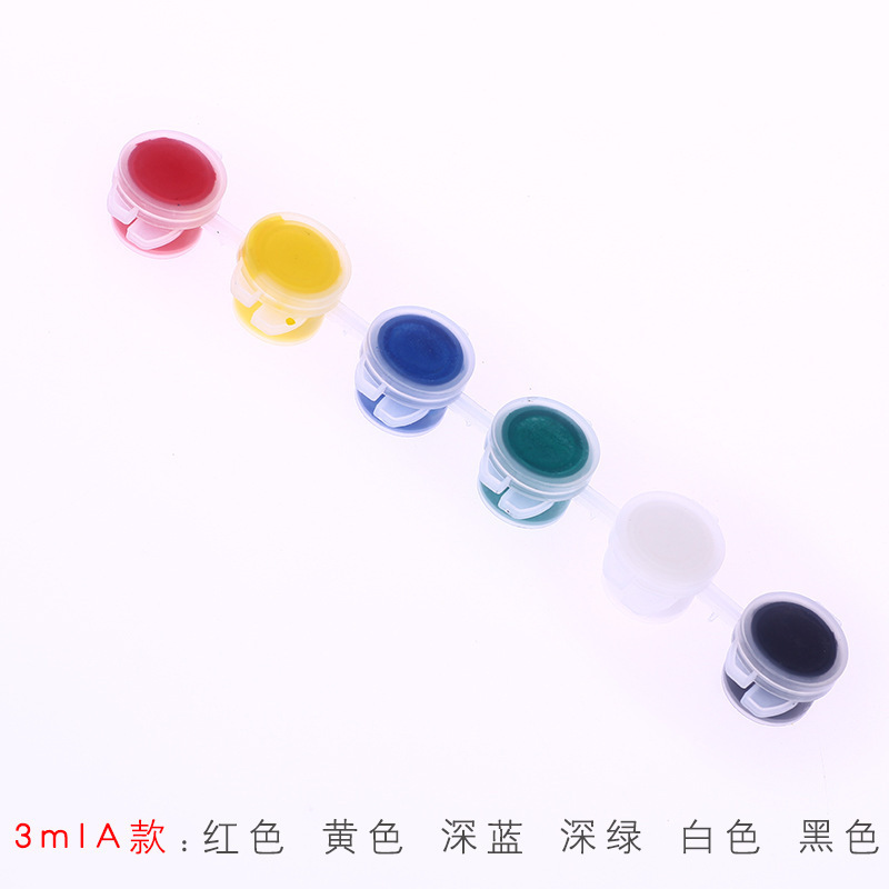 6色12色防水日焼け止めアクリル顔料セット子供diy美術絵画落書き石膏連体絵の具|undefined