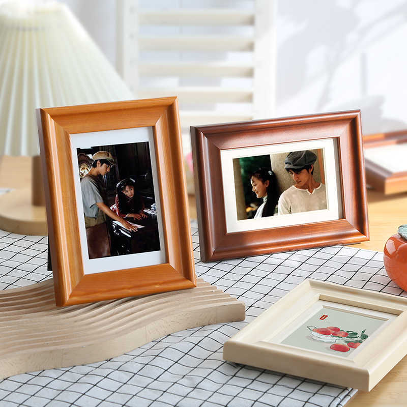 Solid Wood Table Photo Frame Kidsren's Photo Frame 6 Inches 7 Inches 8 Photo Frame Photo Photo Hanging Wall European Style Small Photo Frame Table