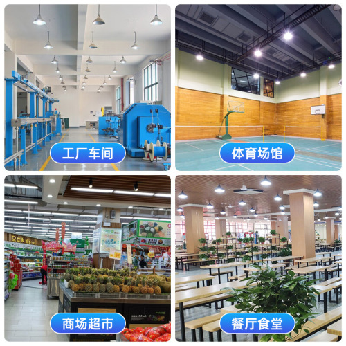 LED high-bright industrial and mining lamps, factory workshop lighting indoor high-power ceiling lamps, waterproof, dustproof, anti-glare chandeliers