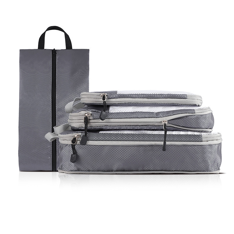 Viaje plegable bolsa de almacenamiento traje de malla visual equipaje trolley caso organizador bolsa