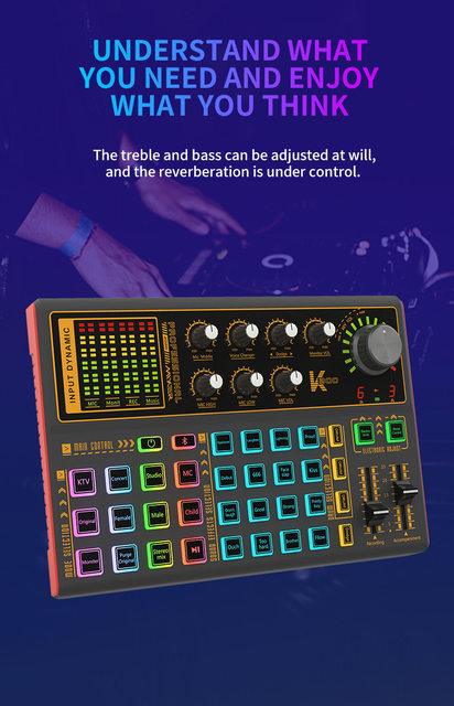 SK300 Live Sound Card With Voice Changer & Effects – Rechargeable, For Streaming, Recording, Gaming