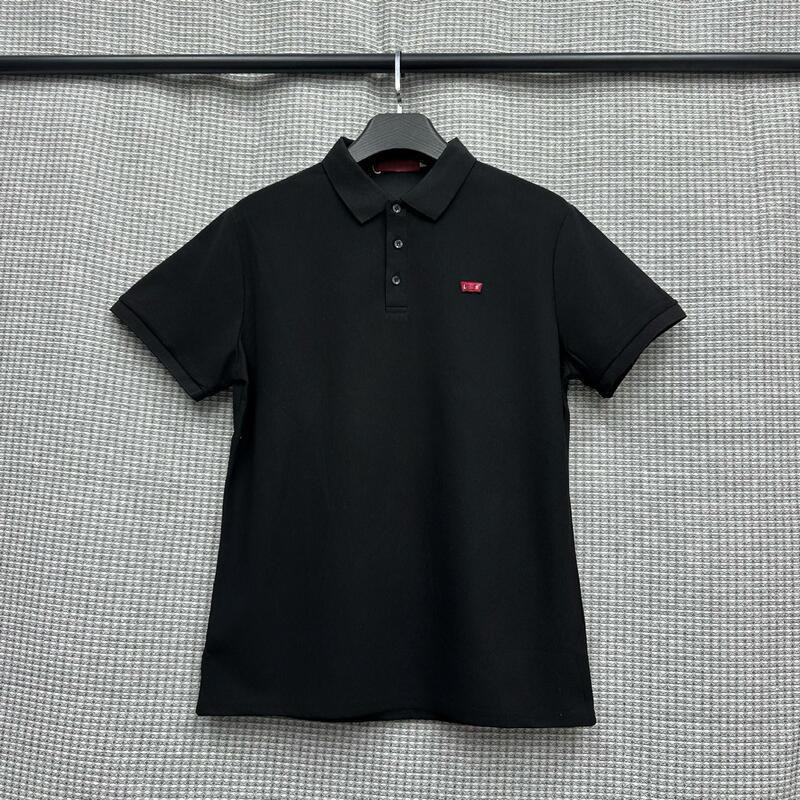 L Brand Cross-Border Classic Red Label Polo Shirt with a Turn-Down Collar, Multi-Color American Business Minimalist Casual Style, Old Money Style
