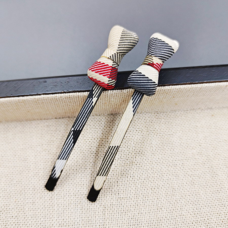 Fermaglio per capelli con fiocco a quadri stile giapponese coreano_voghion.com