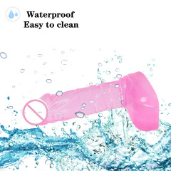 New Juxi Crystal Small Model Steel Bullet False Penis Stimulation Women's Colored Penis Adult Toy Dildo