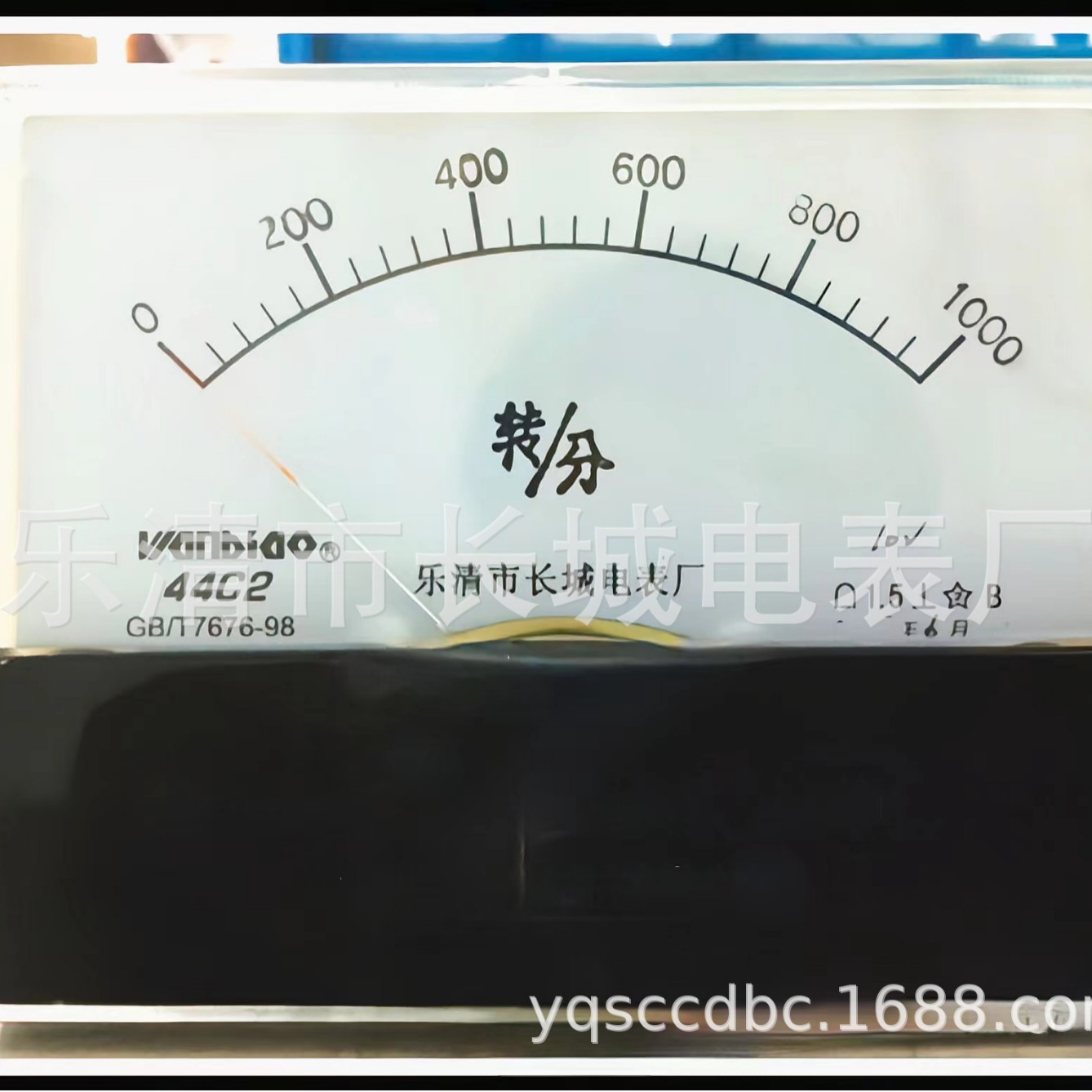 长城电表厂 44C2 1000转分 10V  直流指针转分表   100*80