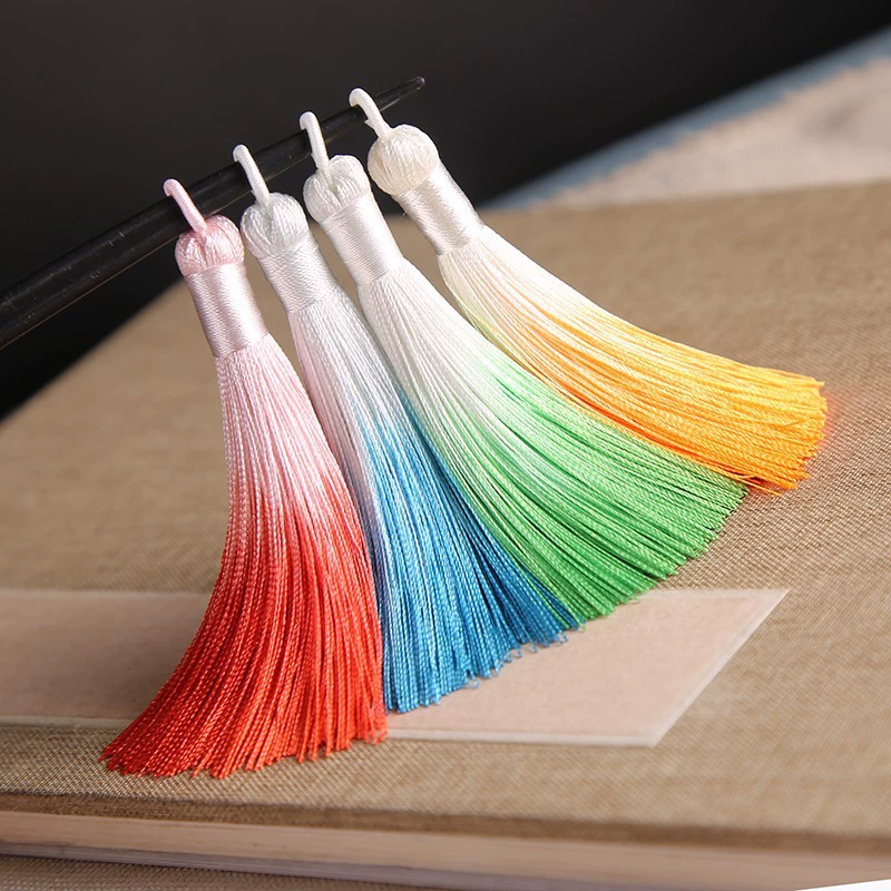 Accessory with tassels, pendant, 8cm, gradient, Chinese style
