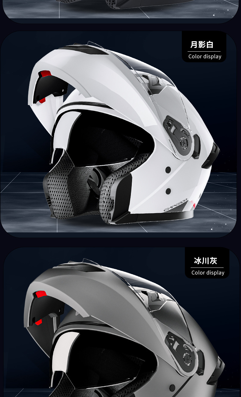 Suitable for Men's Motorcycle Helmets, Winter Built-In Bluetooth Headsets, Anti-Fog and Warm Motorcycles, Safe for All Seasons