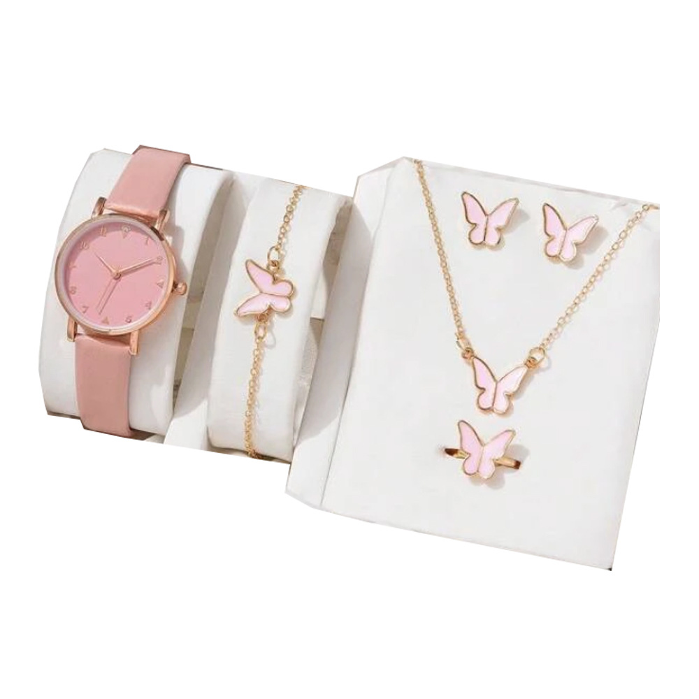 J nueva moda simple todo fósforo fresco señoras mariposa reloj traje