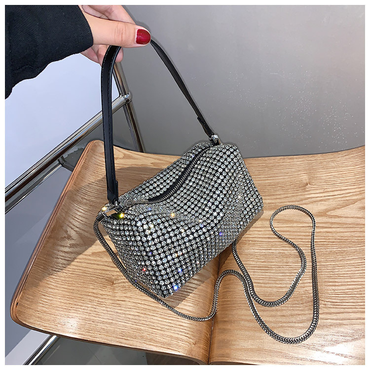Bolsa de gala bolsa de mujer llena de diamantes bolsa de cubo con diamantes 2022 bolsa de mujer crossbody gran rey bolsa de diamantes pic 50