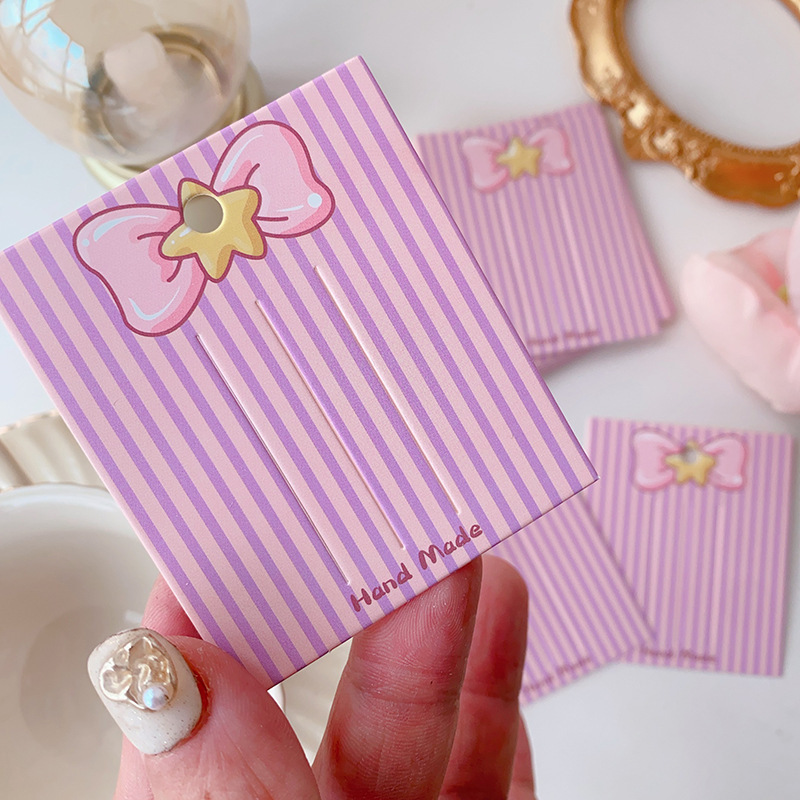 6 * 7 tarjeta de cabello adulta niños tarjetas de cabello Morandi serie de arco tarjetas de cabello joyas