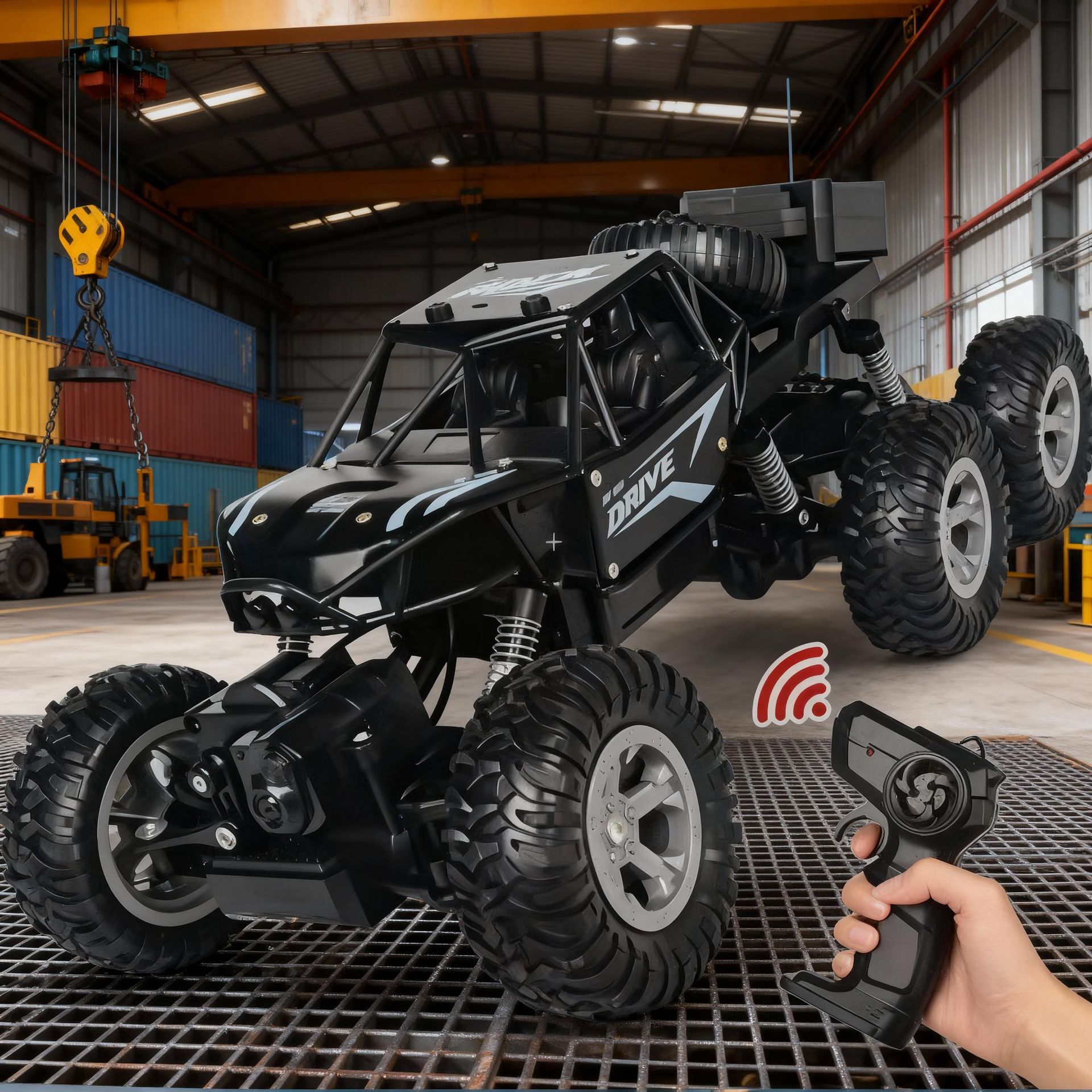 Nuevo control remoto super grande seis ruedas de aleación escalada todoterreno Bigfoot coche de control remoto para niños coche de juguetes cool