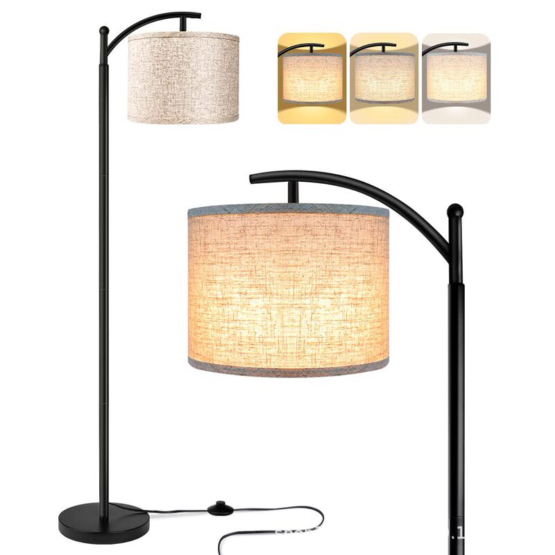 Cross-Border Modern Living Room Floor Lamp, Antique-Style Medieval with Curved Hanging Fabric Shade, Office Bedroom Fishing Lamp Cross-Border Modern Living Room Floor Lamp, Antique-Style Medieval with Curved Hanging Fabric Shade, Office Bedroom Fishing Lamp